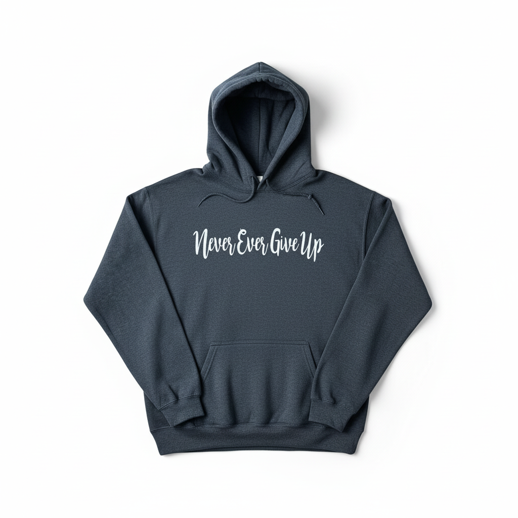 Never Ever Give Up Hoodie